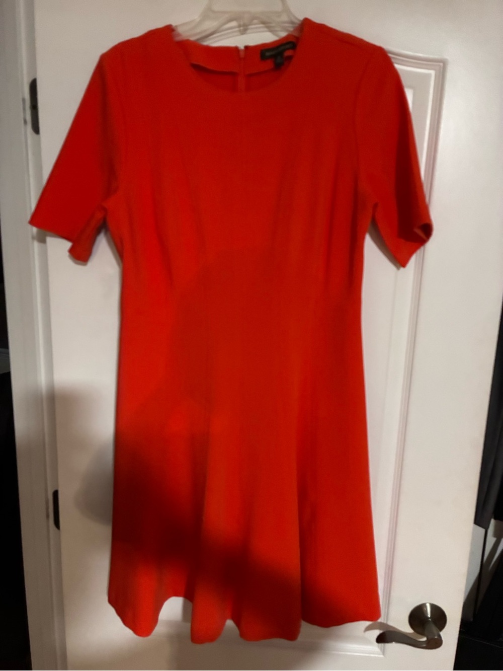 Banana Republic Bright Orange Short-Sleeve A-Line Dress